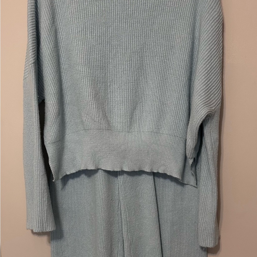 Sincerely Jules Light Blue Knit Sweater and Pants set